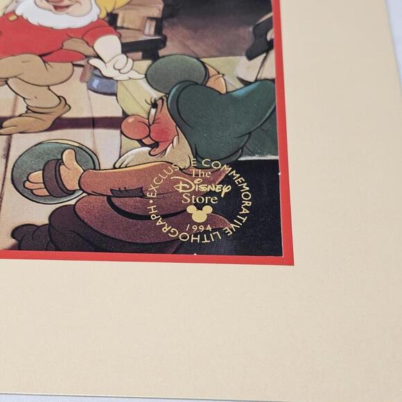 Vintage Snow White and the Seven Dwarfs - 1994 Lithograph Print - Walt Disney - Picture 4 of 9